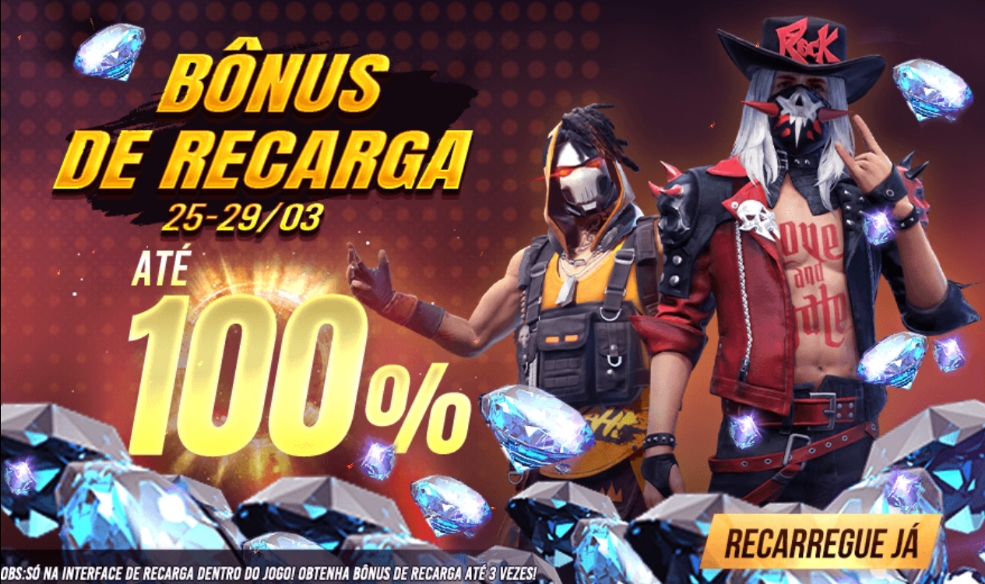 bonus de recarga free fire