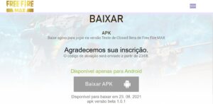 inscrição bem sucedida free fire max